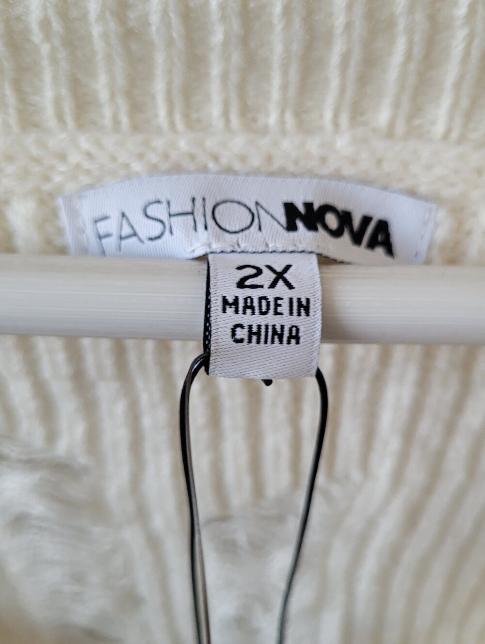 Fashion Nova Aurora Sweater Skirt Set Knit Maxi Skirt in Cream Plus Size 2X NWT - Picture 11 of 16